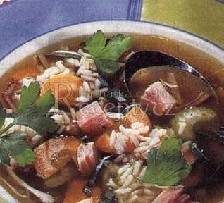 Zeleninová polévka s rýží