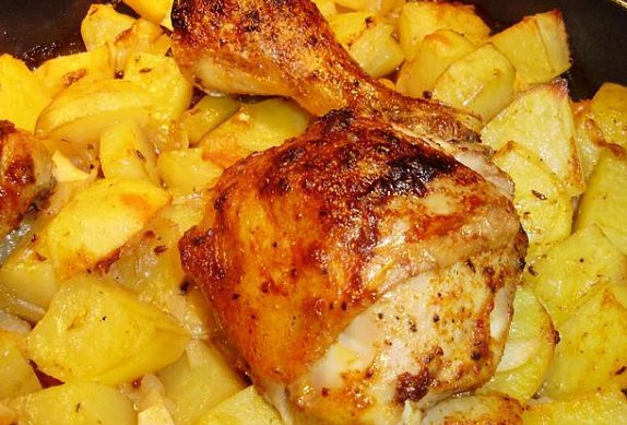 Rychlé kuře s bramborem