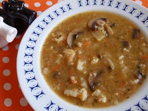 Květáková polévka se žampiony