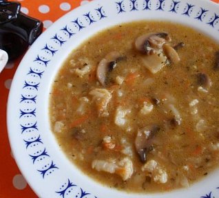 Květáková polévka se žampiony