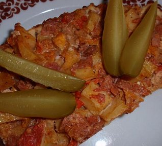 Brambory (těstoviny) s dýní - zapékané Brambory (těstoviny) s dýní - zapékané