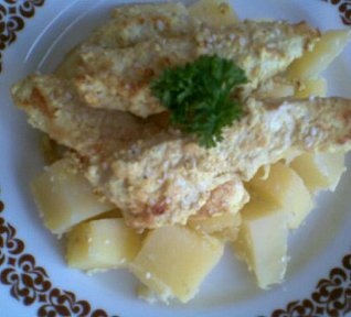 Smetanové kuřecí s kari a sezamem