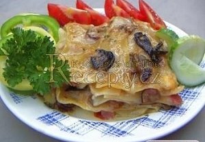 Houbové lasagne
