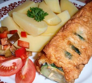 Cuketové špízy v těstíčku - sýrové