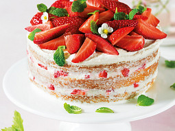 Jahodový dort bez cukru