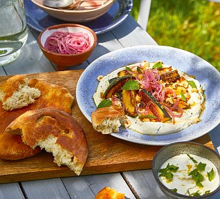 Marinované cukety s citronovým tvarohem