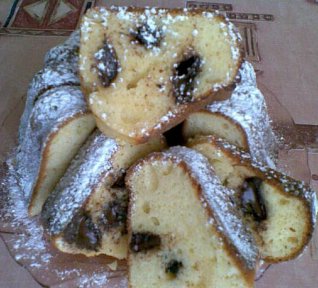 Tvarohovo-čokoládová bábovka