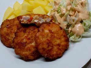 Kuřecí řízky s mozzarellou