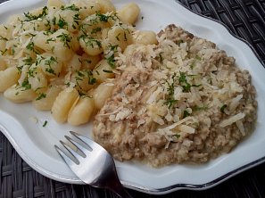 Mleté maso na smetaně se sýrem