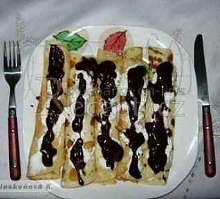 Palačinky s tvarohem a čokoládou