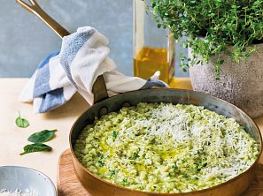 Risotto se špenátem a bylinkami