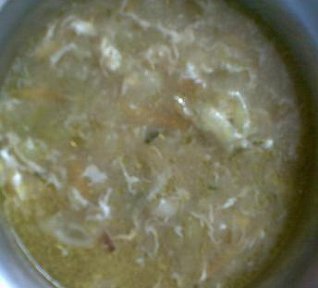 Pórková polévka s krupicí