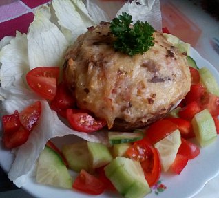 Portobello (nejen) s uzeným sýrem