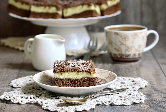 Strouhaný tvarohový koláč