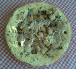 Houbovo-knedlíková omeleta