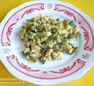 Zelené fazolky s vejci Zelené fazolky s vejci