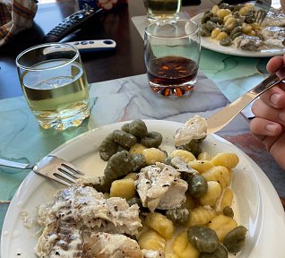 Treska na smetaně s gnocchi