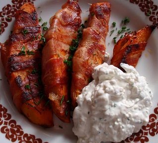 Batáty ve slanině Batáty ve slanině