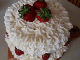 Bílý roládový dort
