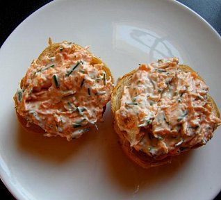 Mrkvová-pažitková pomazánka