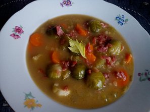 Kapustičková polévka se zeleninou a červenou čočkou