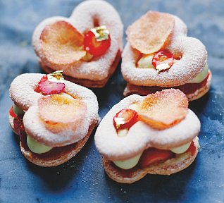 Makronková srdíčka