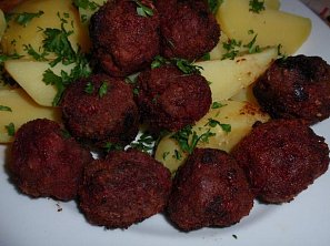Masové kuličky s červenou řepou Masové kuličky s červenou řepou
