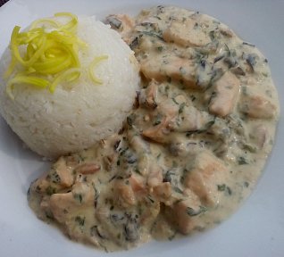 Kuřecí na houbách s medvědím česnekem