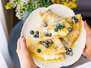 Makové palačinky s citronovým tvarohem