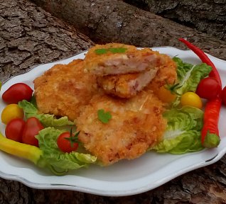 Hermelínovo-kuřecí řízečky