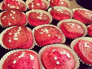 Růžové vanilkové muffinky Růžové vanilkové muffinky