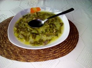 Fazolkovo-žampiónová polévka