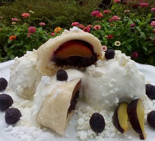 Jednoduché švestkovo-makové kynuté knedlíky