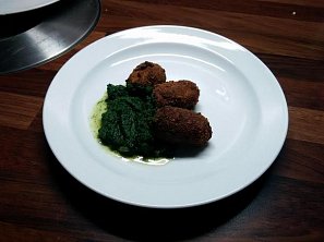 Sýrové krokety se špenátem