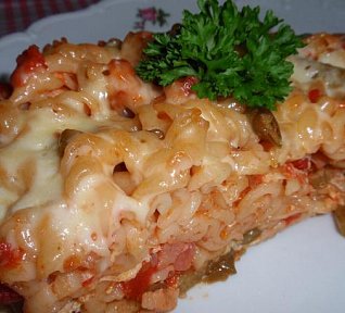 Tomatové těstoviny s fazolkami