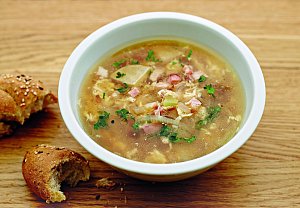 Ostrá česnečka s tvarůžky