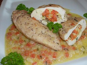 Kuřecí kapsa se zeleninou