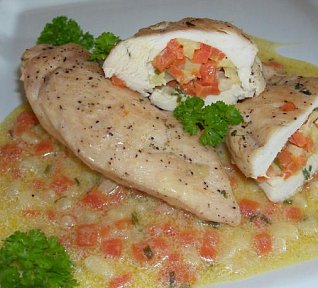 Kuřecí kapsa se zeleninou