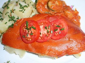 Filety na zelenině - zapečené