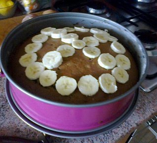 Banánový dortík s kakaem