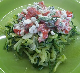 Cuketové nudle se sýrem Cottage