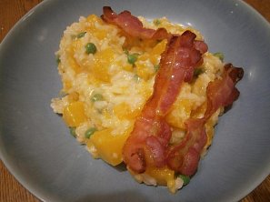 Rizoto s dýní a hráškem