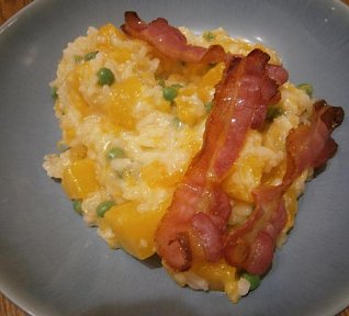 Rizoto s dýní a hráškem