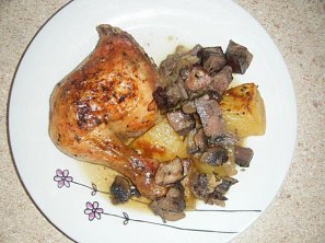 Maminčino kuře s brambory