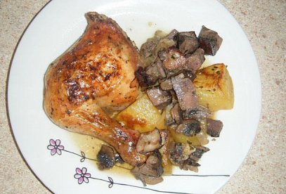 Maminčino kuře s brambory