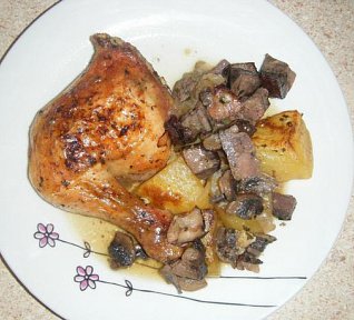 Maminčino kuře s brambory