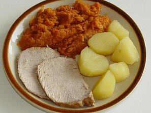 Kapustová kaše s vepřovým masem + polévka