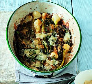 Gratinované jarní cibulky