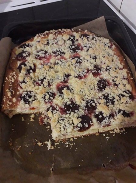 Švestkový koláč s tvarohem