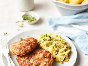 Holandský řízek a šťouchané brambory